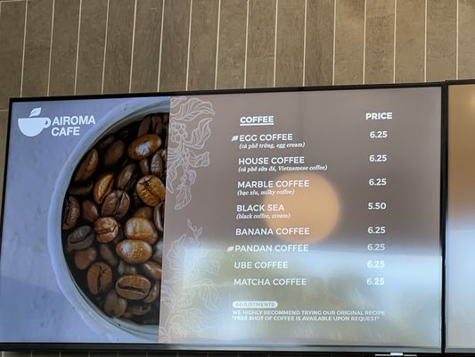 Menu photo 6 Airoma Cafe Fountain Valley, CA