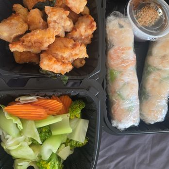Silk Cafe & Bar - our haul! spring rolls, popcorn chicken & sauteed veggies - Vietnamese Near Me - Sparks, Nevada Silk Cafe & Bar - our haul! spring rolls, popcorn chicken & sauteed veggies - Vietnamese Near Me - Sparks, Nevada
