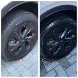 Above and Beyond Mobile Car Wash and Detail - before and after subaru wheel