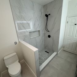 DG Tile & Stone - New walk-in shower 
Added shampoo niche