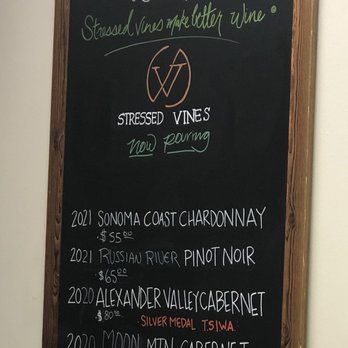 Stressed Vines - Now serving... - Wine Tasting Room Near Me - Healdsburg, California Stressed Vines - Now serving... - Wine Tasting Room Near Me - Healdsburg, California