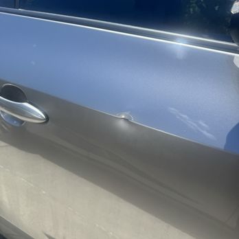 The Hail Spa - very deep dent creasing the body line - Mobile Dent Repair Near Me - Parker, Colorado