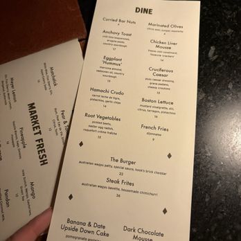 Vandell - Food menu - Cocktail Bars Near Me - Los Angeles, California