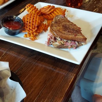 Philadelphia Tavern - Reuben (what was left) and sweet potato fries - New American Near Me - Manassas, Virginia Philadelphia Tavern - Reuben (what was left) and sweet potato fries - New American Near Me - Manassas, Virginia