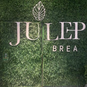 Julep Cast Iron Kitchen + Drink - Ivy and Julep sign out front - New American Near Me - Brea, California