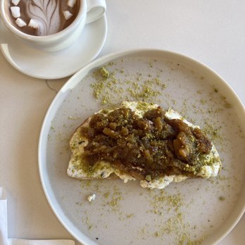 Chashni Cafe - Ricotta + Seasonal fruit (butternut squash) toast - Cafes Near Me - Chatham, New Jersey