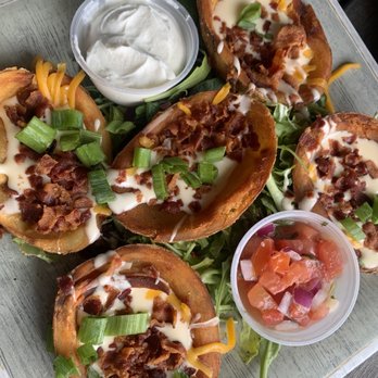 Sam's Beach Bar - Loaded potato boats - Seafood Near Me - Hudson, Florida Sam's Beach Bar - Loaded potato boats - Seafood Near Me - Hudson, Florida