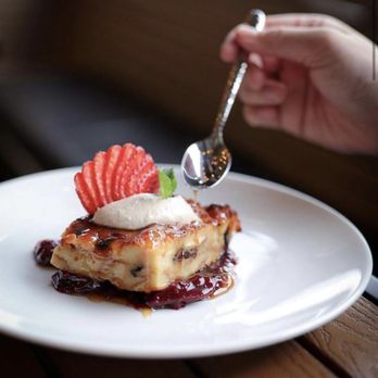 B House - Raisin-Mascarpone Bread Pudding - Asian Fusion Near Me - Vancouver, British Columbia