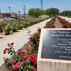 Fontana Historical Society - The rose garden is just outside their door. This is one of their projects to help raise money, donate $$ for a memorial plaque.