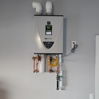 Ground Werks plumbing and rooter - installation of a tankless water heater with condensate filter and built in heater treater. Craftsmanship is important! - Plumbing Near Me Ground Werks plumbing and rooter - installation of a tankless water heater with condensate filter and built in heater treater. Craftsmanship is important! - Plumbing Near Me