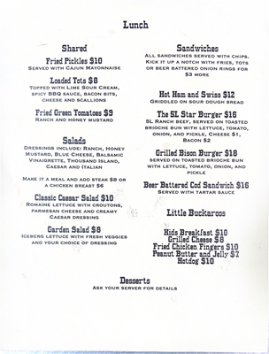 Menu photo 6 Star Bakery and Restaurant Virginia City, MT Menu photo 6 Star Bakery and Restaurant Virginia City, MT
