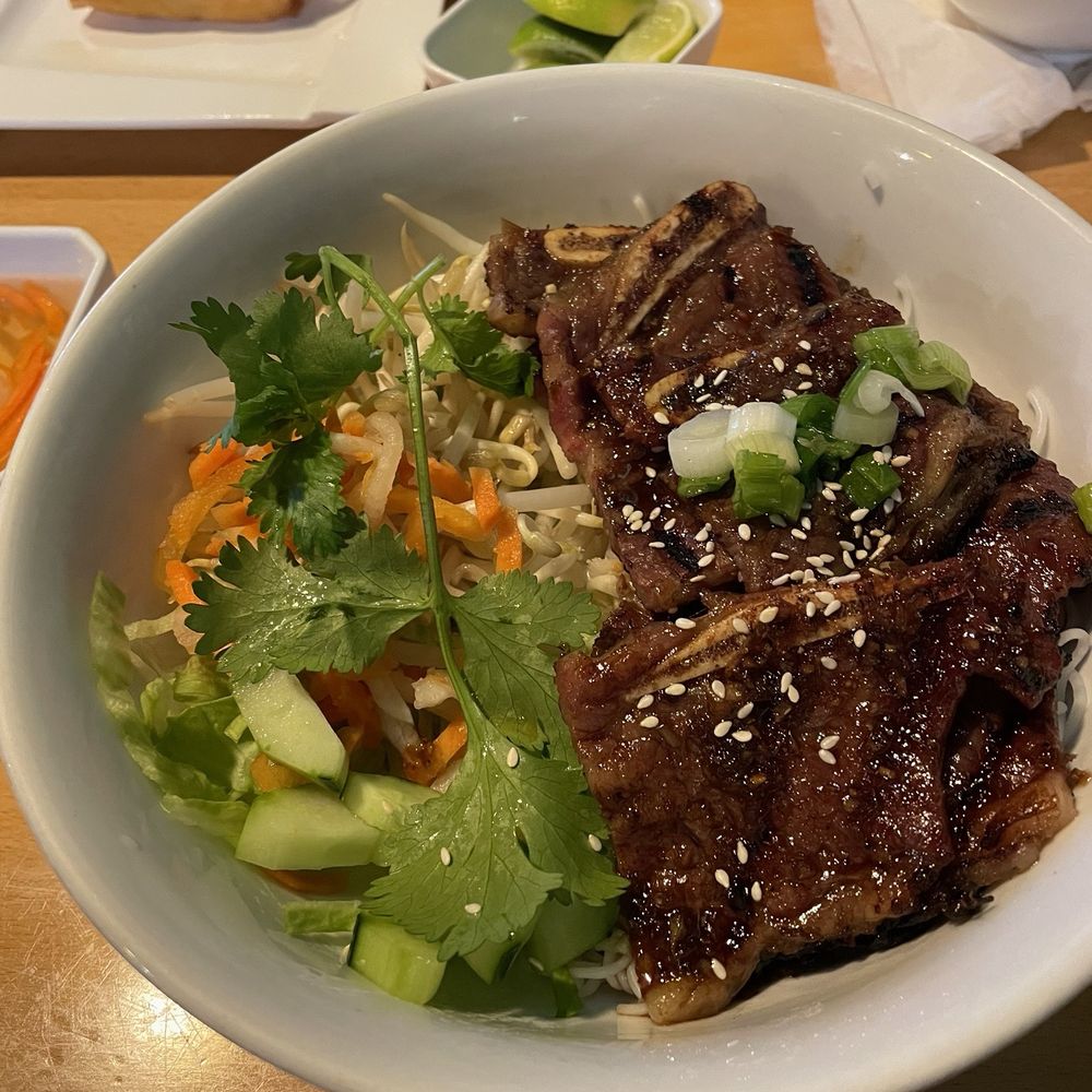 BBQ short rib noodle bowl