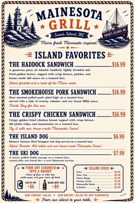 Menu photo 3 Mainesota Grill Swans Island, ME Menu photo 3 Mainesota Grill Swans Island, ME