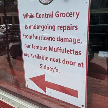Sidney's Wine Cellar - Sign at Central Grocery - Beer, Wine & Spirits Near Me - New Orleans, Louisiana