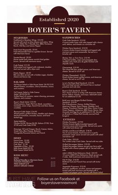 Menu photo 5 Boyer's Tavern Lebanon, PA Menu photo 5 Boyer's Tavern Lebanon, PA
