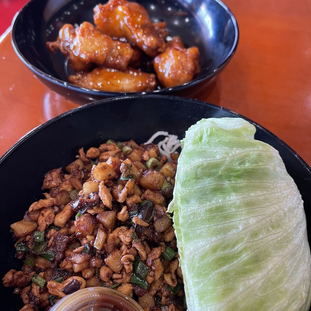 Pei Wei Asian Kitchen - Lettuce wrap and chicken wings - Asian Fusion Near Me - Tustin, California