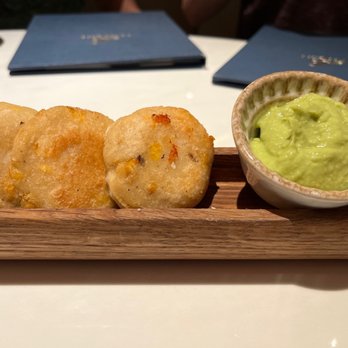 Ponto Lago - This was on the house. It was a corn cheese appetizer. Delicious. - New American Near Me - Carlsbad, California