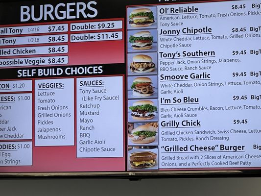 Menu photo 2 Tonyburgers - Herriman Herriman, UT