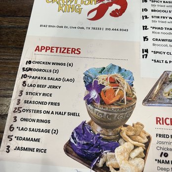 Crawfish King - Menu as of 8/11/22 - Laotian Near Me - Live Oak , Texas Crawfish King - Menu as of 8/11/22 - Laotian Near Me - Live Oak , Texas