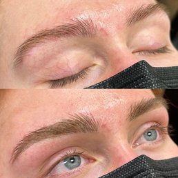 Fluffy/structured eyebrow microblading Fluffy/structured eyebrow microblading