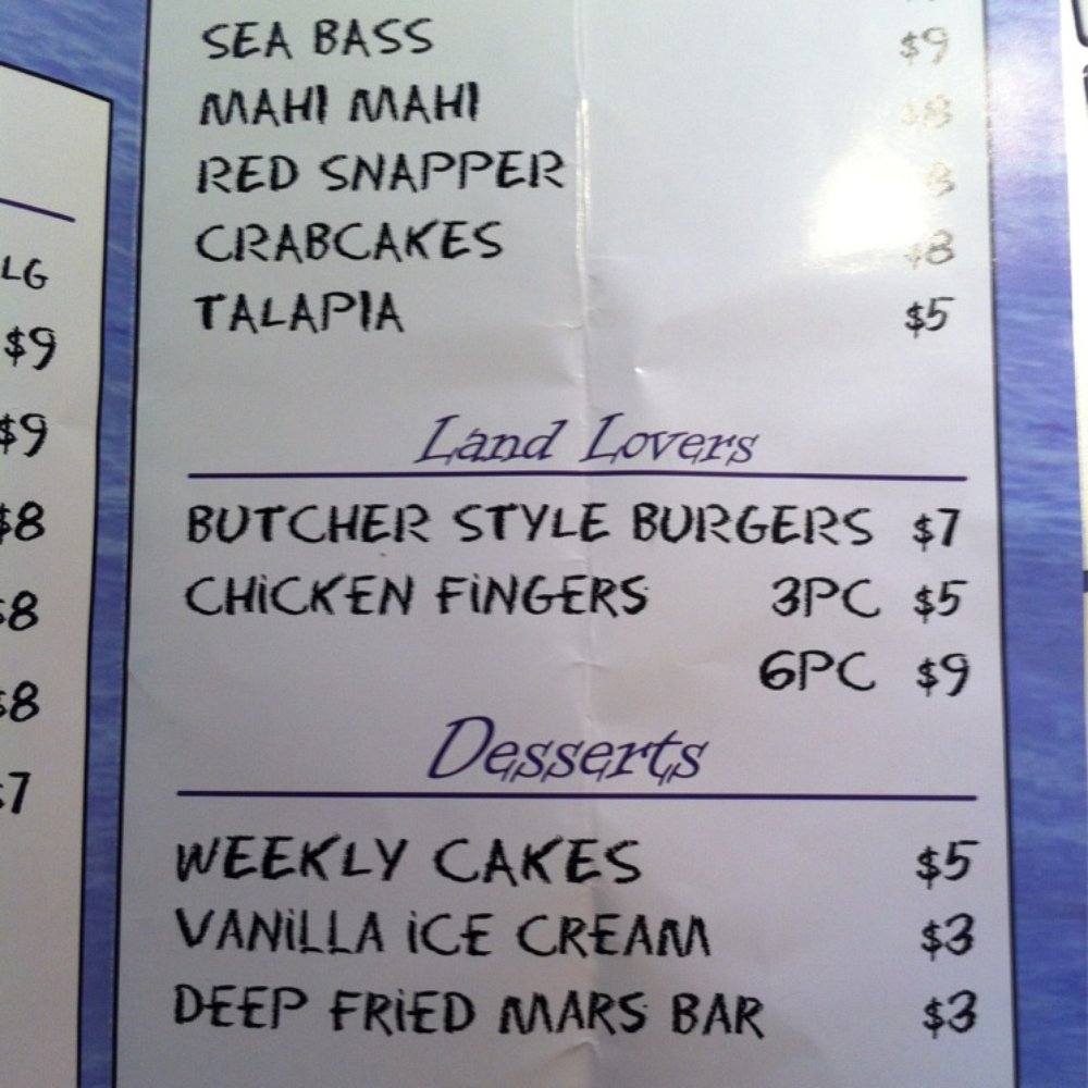 Off The Hook Fishbar - Menu pg 3 - Fish & Chips Near Me - Toronto, Ontario Off The Hook Fishbar - Menu pg 3 - Fish & Chips Near Me - Toronto, Ontario