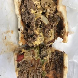 Delmonico - Philly cheese with extra hot sauce is yummy