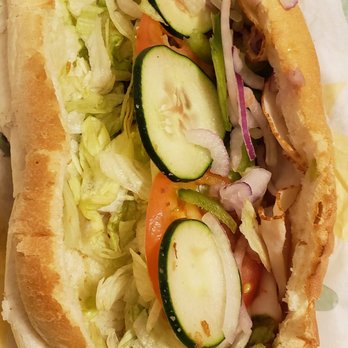 Subway - Turkey, bacon, guacamole sandwich. Look at how thin the meat is! Do you see bacon? Bacon strip found at bottom small portion of guacamole. - Sandwiches Near Me - Chicago, Illinois