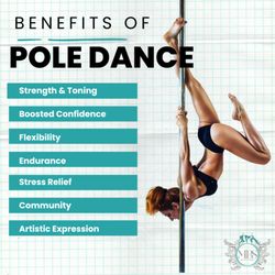 My Body Shop - Benefits of pole dance My Body Shop is a premier pole studio in the DMV #dmvpole  #dmvpolestudio #poledanceandperformance  #mybodyshop