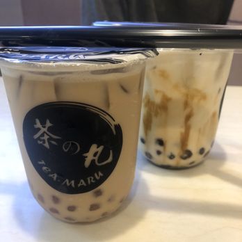 Tea Maru - Milk tea with Strawberry boba and Tea Maru Latte (L) with honey boba. - Bubble Tea Near Me - San Gabriel, California Tea Maru - Milk tea with Strawberry boba and Tea Maru Latte (L) with honey boba. - Bubble Tea Near Me - San Gabriel, California