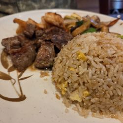 Otaki Japanese Steakhouse - Lunch special shrimp & steak