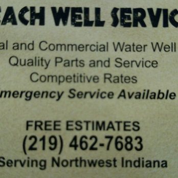 Beach Well Service - Well Drilling Near Me - Hebron, Indiana Beach Well Service - Well Drilling Near Me - Hebron, Indiana