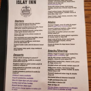 The Islay Inn - Menu - Pubs Near Me - Glasgow, GLG The Islay Inn - Menu - Pubs Near Me - Glasgow, GLG