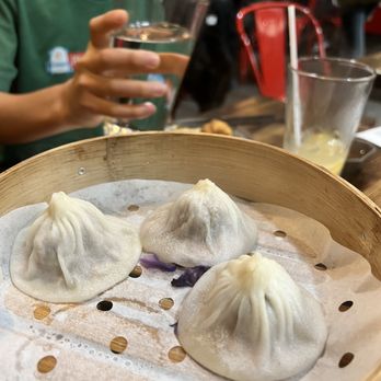 Dumpling Hours - Hot & Spicy Pork Xiao Long Bao(4). Not very spicy but was flavorful!! - Dim Sum Near Me - Oakland, California