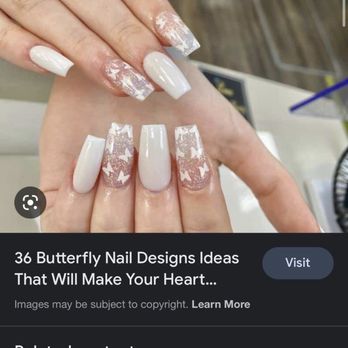Lecheta Nail Bar - The design I wanted. But with the butterflies only on the ring finger. - Nail Salons Near Me - Bellflower, California Lecheta Nail Bar - The design I wanted. But with the butterflies only on the ring finger. - Nail Salons Near Me - Bellflower, California