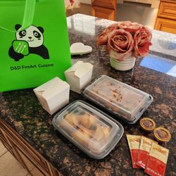 D&D Cuisine - Orange flavored chicken &  Crab cream cheese wontons