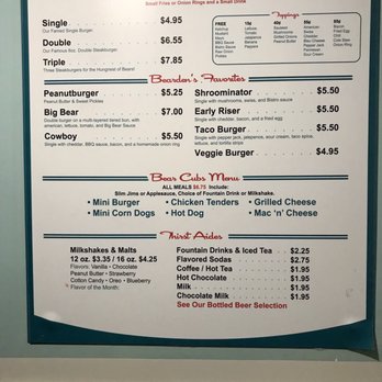 Bearden's - Main menu - Burgers Near Me - Rocky River, Ohio