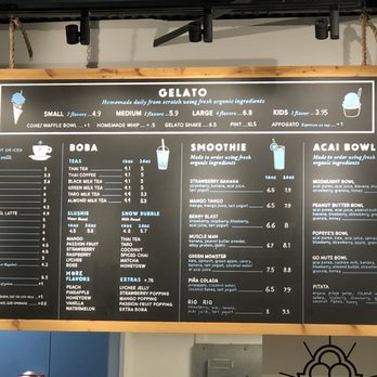 Gelato 101 - Menu: - Gelato Near Me - Encinitas, California