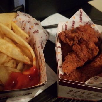 Big Chicken - 5-piece strips and fries. Tiny and zero seasoning! - Chicken Shop Near Me - Las Vegas, Nevada
