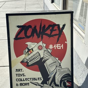 Zonkey - Sign on sidewalk - Toy Stores Near Me - San Jose, California