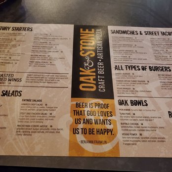 Oak & Stone - Menu and more on the back - Pizza Near Me - Bradenton, Florida Oak & Stone - Menu and more on the back - Pizza Near Me - Bradenton, Florida