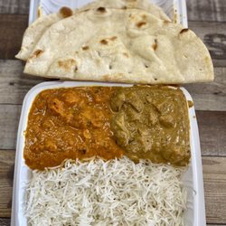 New Spice World - 2 item combo w/ chicken tikka masala & mushroom masala for $10.49. I also got a can of soda for $1.29. This place is so good!