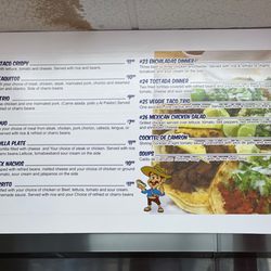 Tacos El Cuñado - Plainfield - Plates menu 2nd page