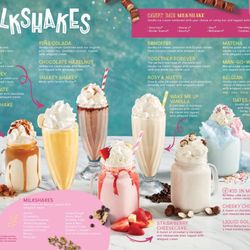 D Spot Dessert Cafe - Airdrie - Milkshake menu