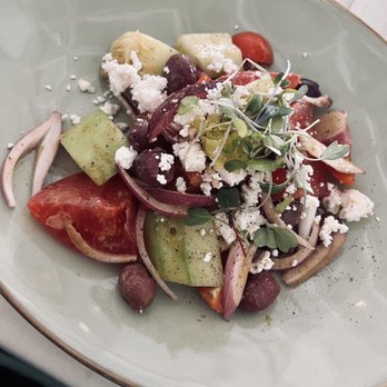 Mediterrano - 1/2 village Greek Salad - Mediterranean Near Me - Naples, Florida Mediterrano - 1/2 village Greek Salad - Mediterranean Near Me - Naples, Florida