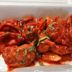 Erie Curry House - CHILI VEGETABLE MOMO (sauced) - popular street food in india