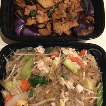 Thai Pepper - 34. Spicy Eggplant with Pork and 79. Pad Whoon Sen - Thai Near Me - Huntington Beach, California Thai Pepper - 34. Spicy Eggplant with Pork and 79. Pad Whoon Sen - Thai Near Me - Huntington Beach, California