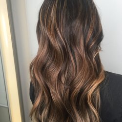 NIKKI Hair Cut Hair Color Balayage - Caramel Balayage on dark hair