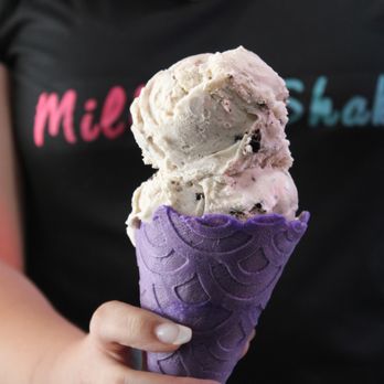 Milky Shake - a person holding a purple ice cream cone - Ice Cream & Frozen Yogurt Near Me - Porter, Texas Milky Shake - a person holding a purple ice cream cone - Ice Cream & Frozen Yogurt Near Me - Porter, Texas