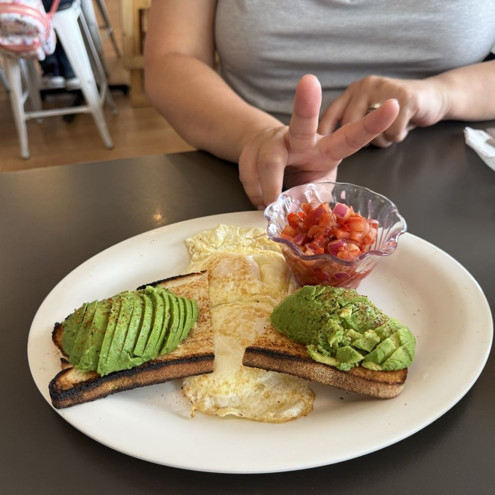 Eggs Up Grill - Avocado toast w & Avocado Toast & Eggs. My wife really enjoyed the toast, the avocado all of it. - Breakfast & Brunch Near Me - Winter Garden, Florida Eggs Up Grill - Avocado toast w & Avocado Toast & Eggs. My wife really enjoyed the toast, the avocado all of it. - Breakfast & Brunch Near Me - Winter Garden, Florida