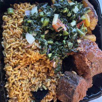 Ruth's Buka - Jollof rice, veggies, plantains and fried fish - African Near Me - Oakland, California Ruth's Buka - Jollof rice, veggies, plantains and fried fish - African Near Me - Oakland, California